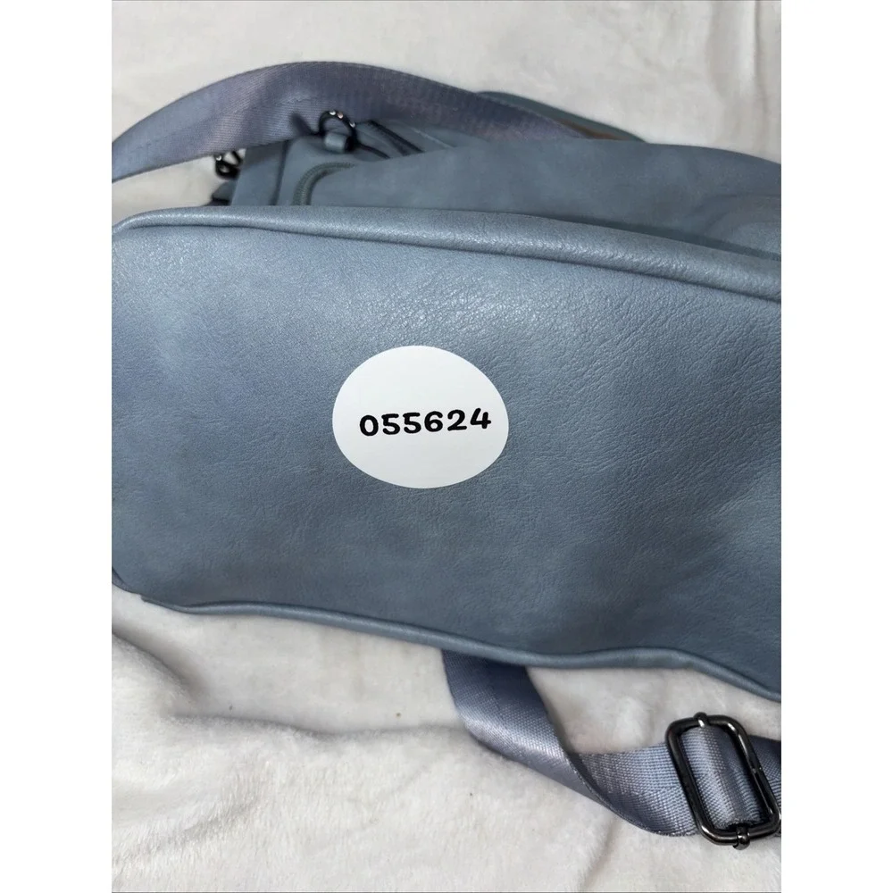 Convertible Backpack‎ Purse CLUCI Dusty Blue Designer Daypack Travel Work Daily